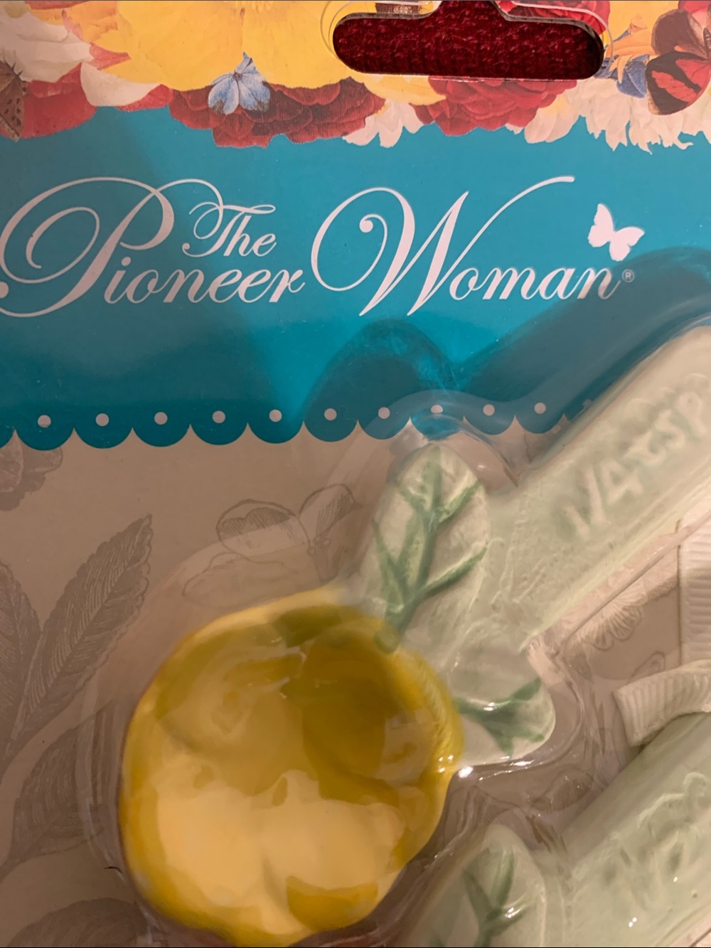 The Pioneer Woman Teal & Yellow Floral Stoneware Measuring Spoon